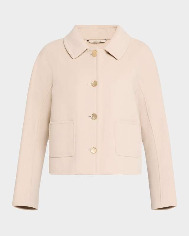 Sogno Button-Front Wool Short Jacket